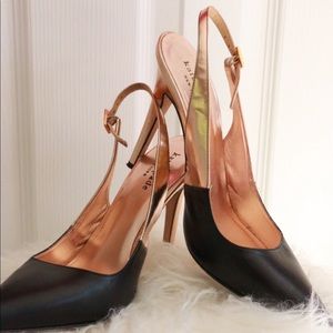 Black/rose gold Kate Spade pumps